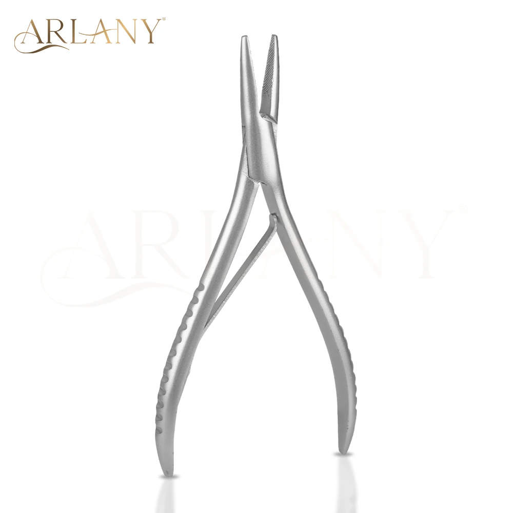 ARLANY وصلات شعر كماشة شكل مسطح مع أداة تمديد شعر الأسنان للوصلات الصغيرة وملحقات الريشة ملحقات اللحمة