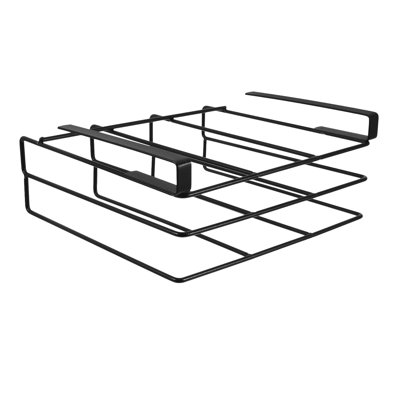 

Double Layer Chopping Board Rack Large Size Black No Drill Cutting Board ganizer Under Cabinet Hanging Storage Kitchen