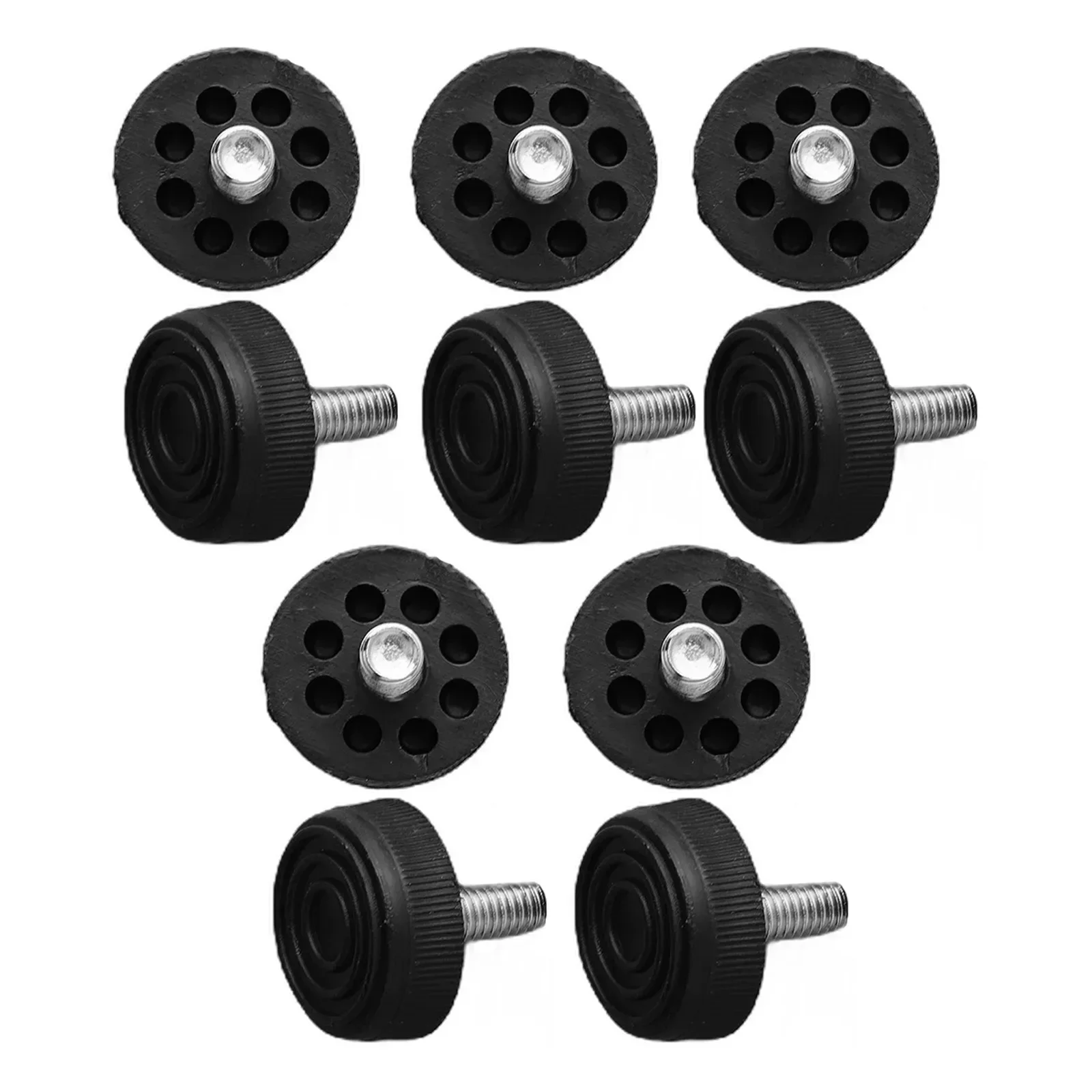 Adjustable Height Foot  Plastic Base 10 Pack Screw In Furniture Cups  Adjustable Height Shelf Foot Mat Chair Feet Protector