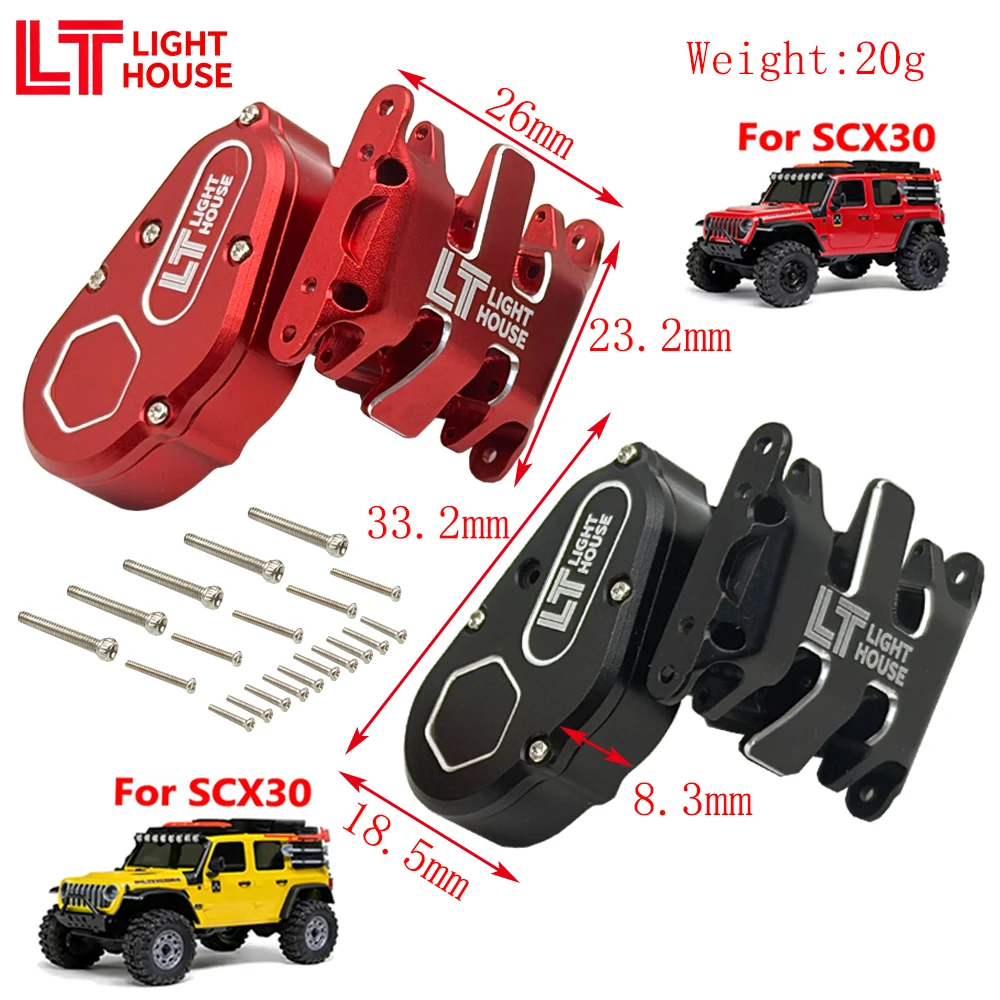 

LIGHT HOUSE SCX30 Aluminum Gear Box and Skid Plate With Gear for SCX30 Cars Upgrade Parts
