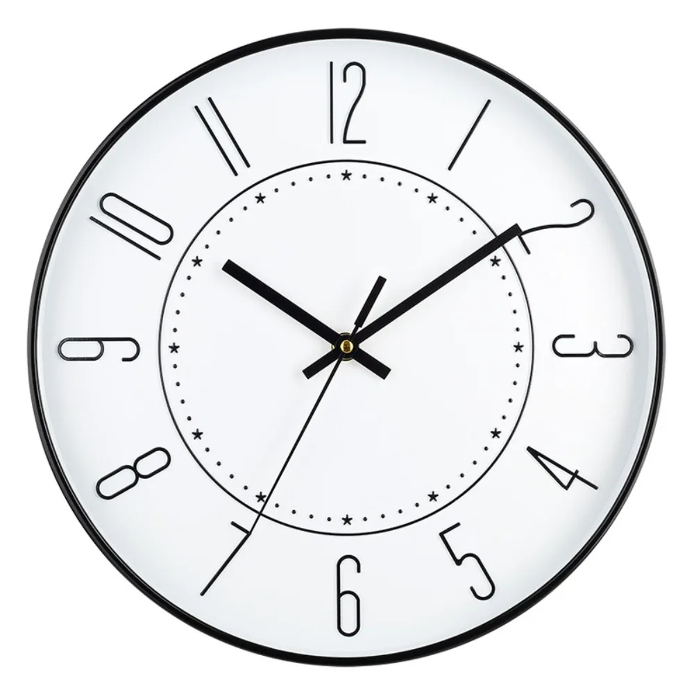 

Unique Plastic Hanging Clock Stylish Silent Wall Clock Round Decorative Scale Clock School