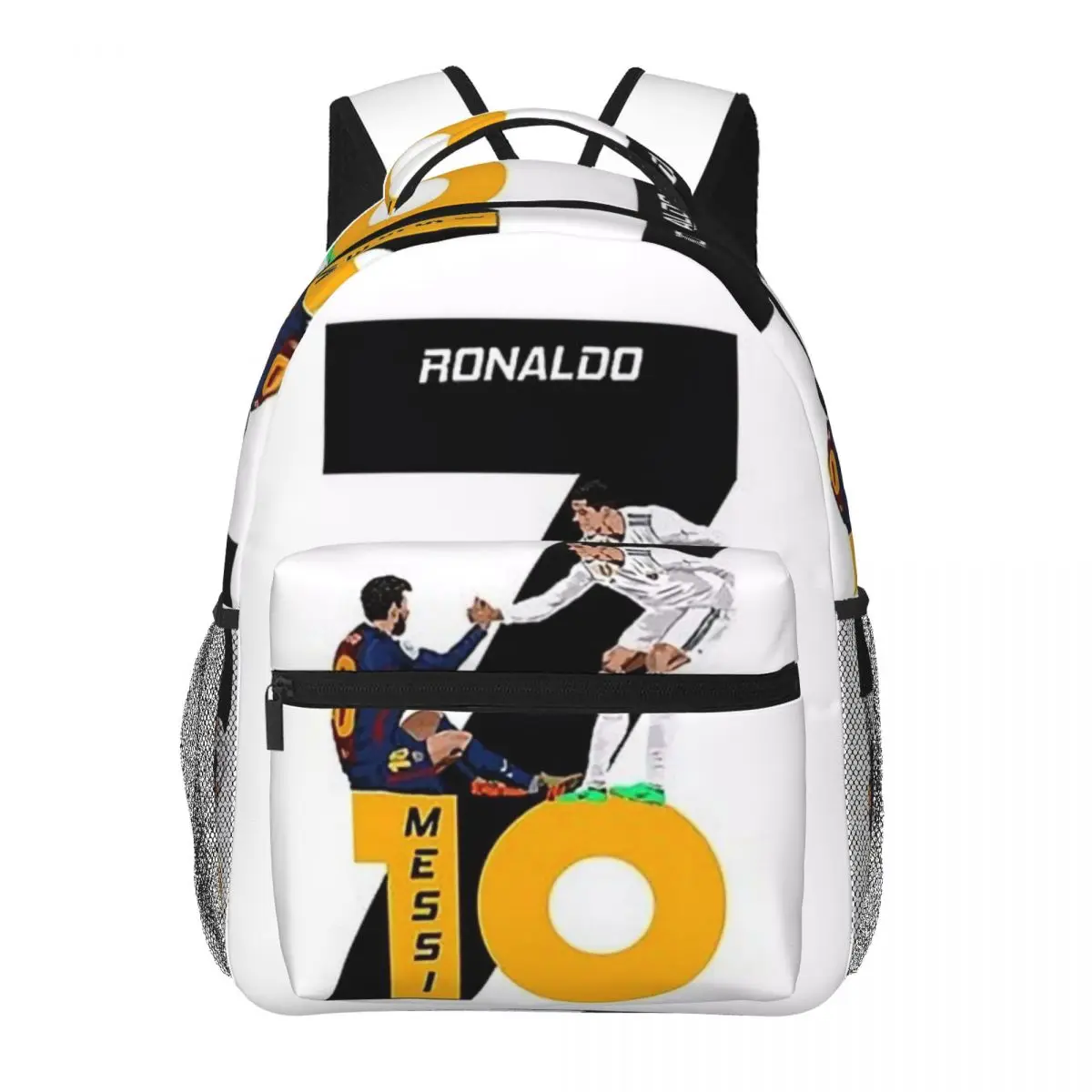 CR-7 Messi-10 Student School Bookbag Canvas Daypack Elementary High College Travel Bags 16in