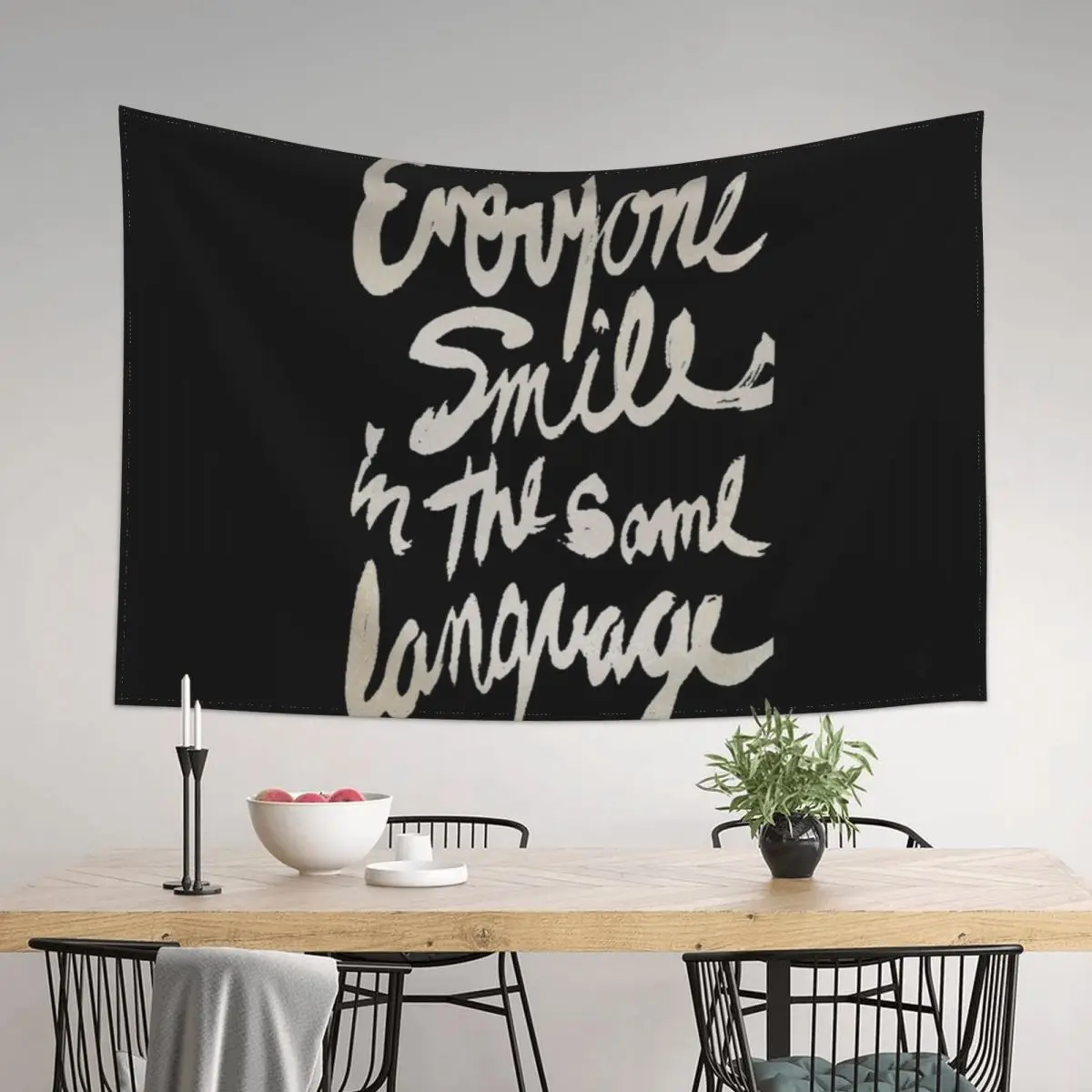

Everyone Smiles in the same language Tapestry Decoration Aesthetic Decoration Bedroom Bedroom Decoration Tapestry