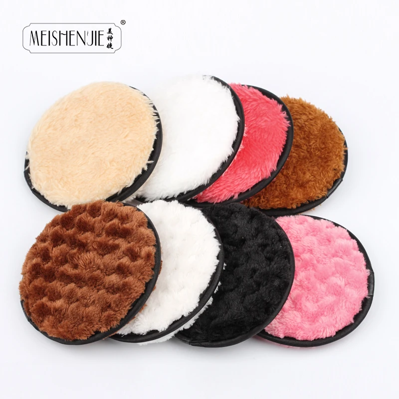 3 Pcs Fiber Makeup Remover Pad Reusable Face Clean Sponge Cloth Towel Cosmetic Puff Double layer Washable Cottons