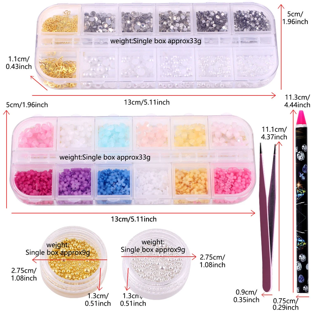 

6 шт./компл., 4 коробки, 3D-подвески для ногтей с цветами и 1 восковым карандашом, 1 пинцет, разноцветные акриловые цветы, стразы для ногтей, жемчужные принадлежности для самостоятельного изготовления *