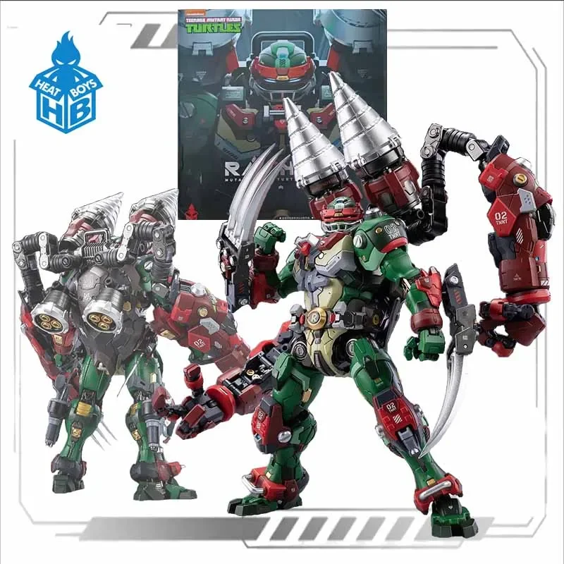 HeatBoys Original Model Kit Teenage Mutant Ninja Turtles Mech RAPHAEL Metal Anime Action Model Collection Gift for Boys