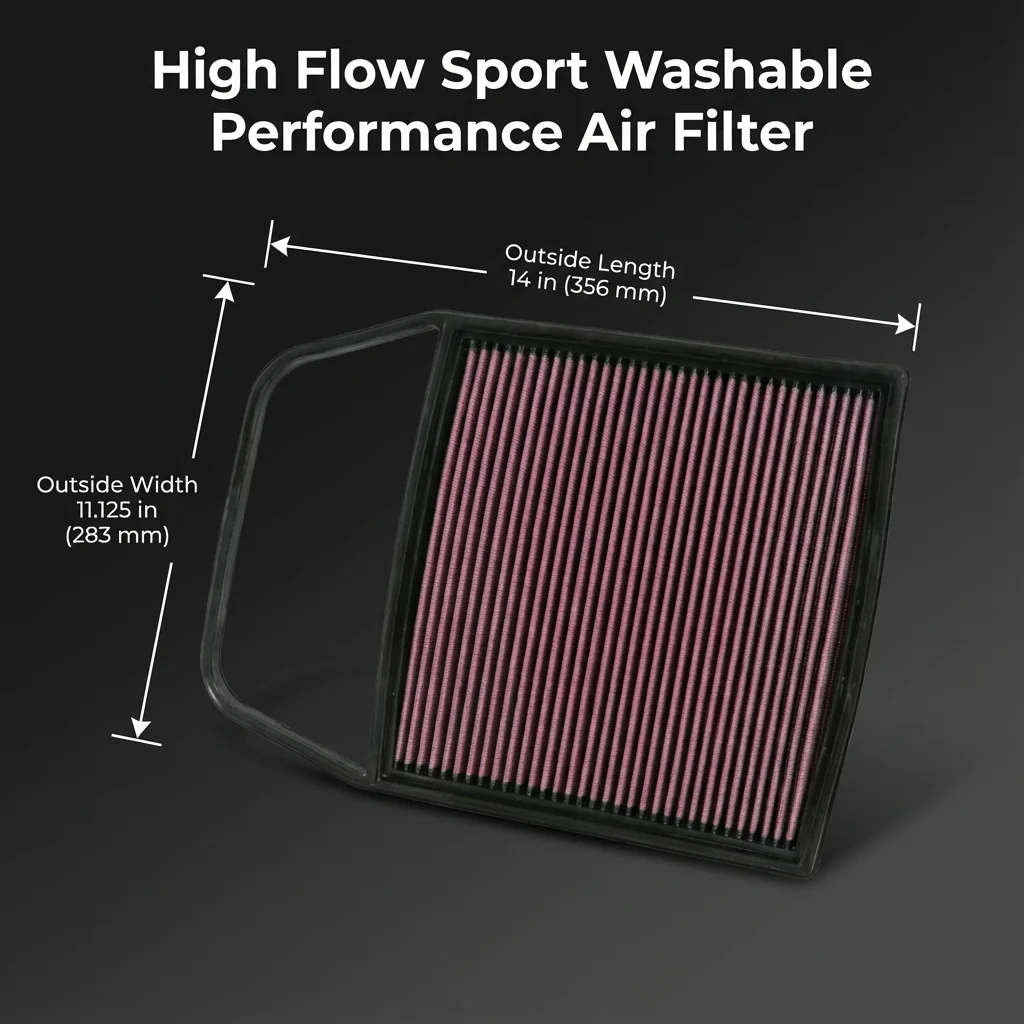 

For BMW 1M E82 135i E88 325i 335i is xi E90 E91 E92 E93 535i E60 Z4 E89 sDrive 35i N54 N55 2006-2017 High Flow Sport Air Filter