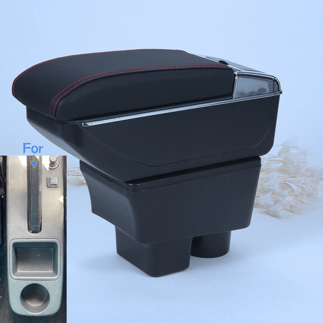 Für Skoda FABIA Armlehne für Skoda Fabia 2 2008–2014 Auto-Armlehnenbox Nachrüstteile Aufbewahrungsbox Innenausstattung Auto-Zubehör