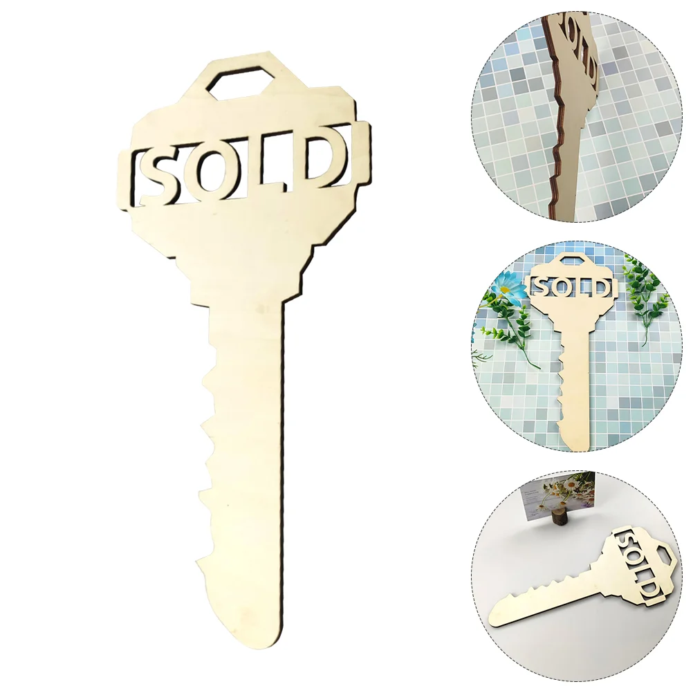 Key Prop Sold Sign Real Estate Key Shaped Prop Sold Sign Social Media Photo Props for Realtors Home Owners Real Estate Agent
