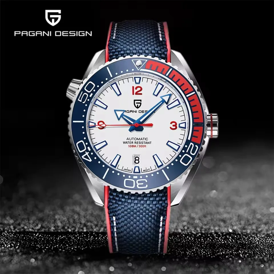

PAGANI DESIGN 42 мм японский механизм классические роскошные мужские автоматические часы 10 бар с сапфировым стеклом механические водонепроницаемые часы для мужчин