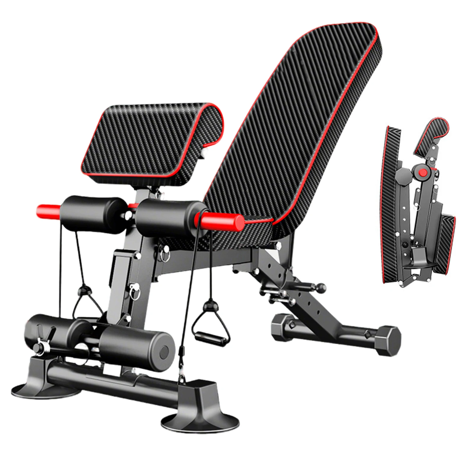 Banc de musculation multifonctionnel réglable et pliable, banc robuste pour haltères, banc de sit-up pour la maison, équipement d'entraînement complet du corps