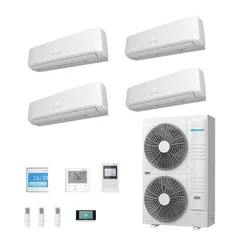 Flexible Air Supply and Return Hisense R410A 24000 Btu Multi Zone Split VRF System Heat Pump Central Air Conditioner