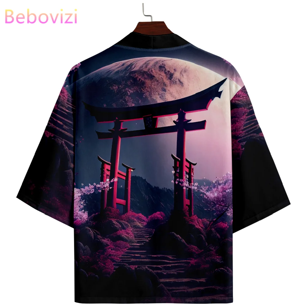 

Kimono Women Haori Yukata Female Japanese Fushimi Inari Shrine Cardigan Girl Shirt Japan Clothes Women'S Kimono Shirt 2024