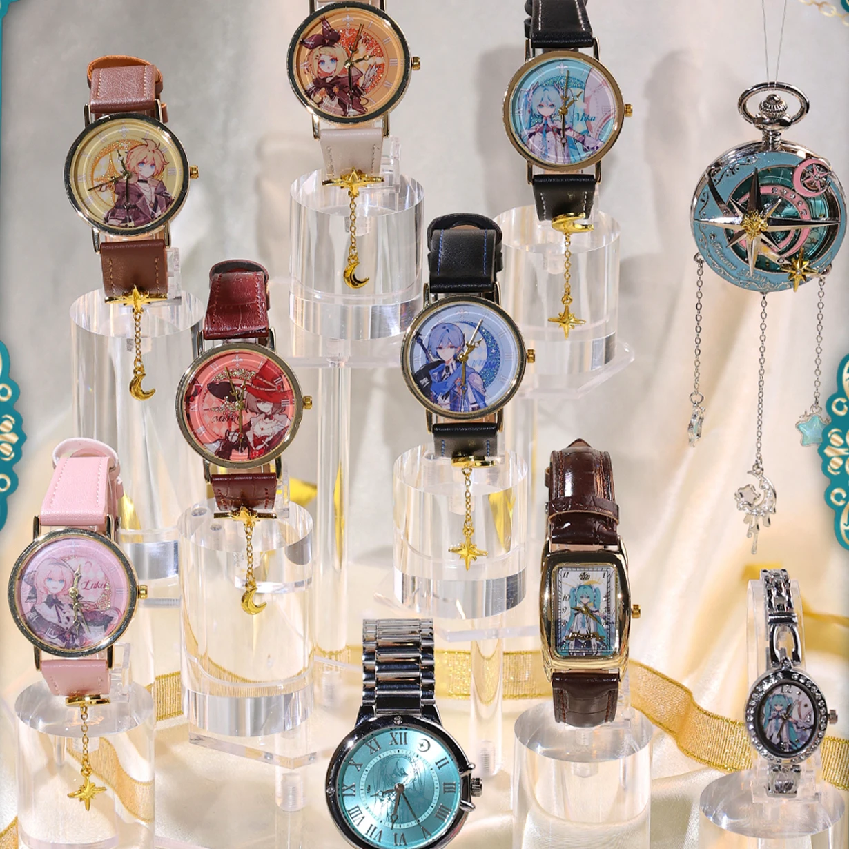 أزياء السيدات كوارتز ساعة تأثيري أنيمي هاتسون ميكو اللوحة نمط ساعات المعصم للماء ووتش هدية جميلة