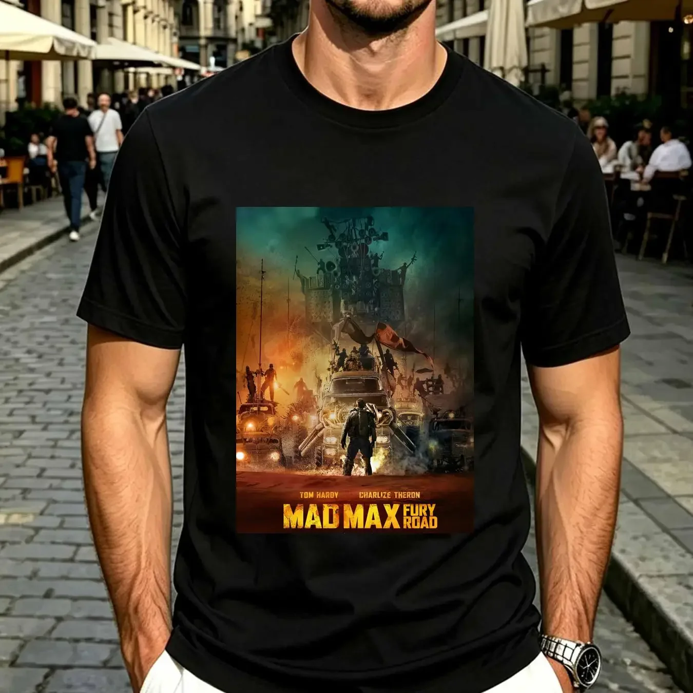 washed T Shirt Mad Max Fury Road 2015 Popular Action Adventure Sci Fi movie with Tom Hardy Charlize Theron Nicholas Hoult