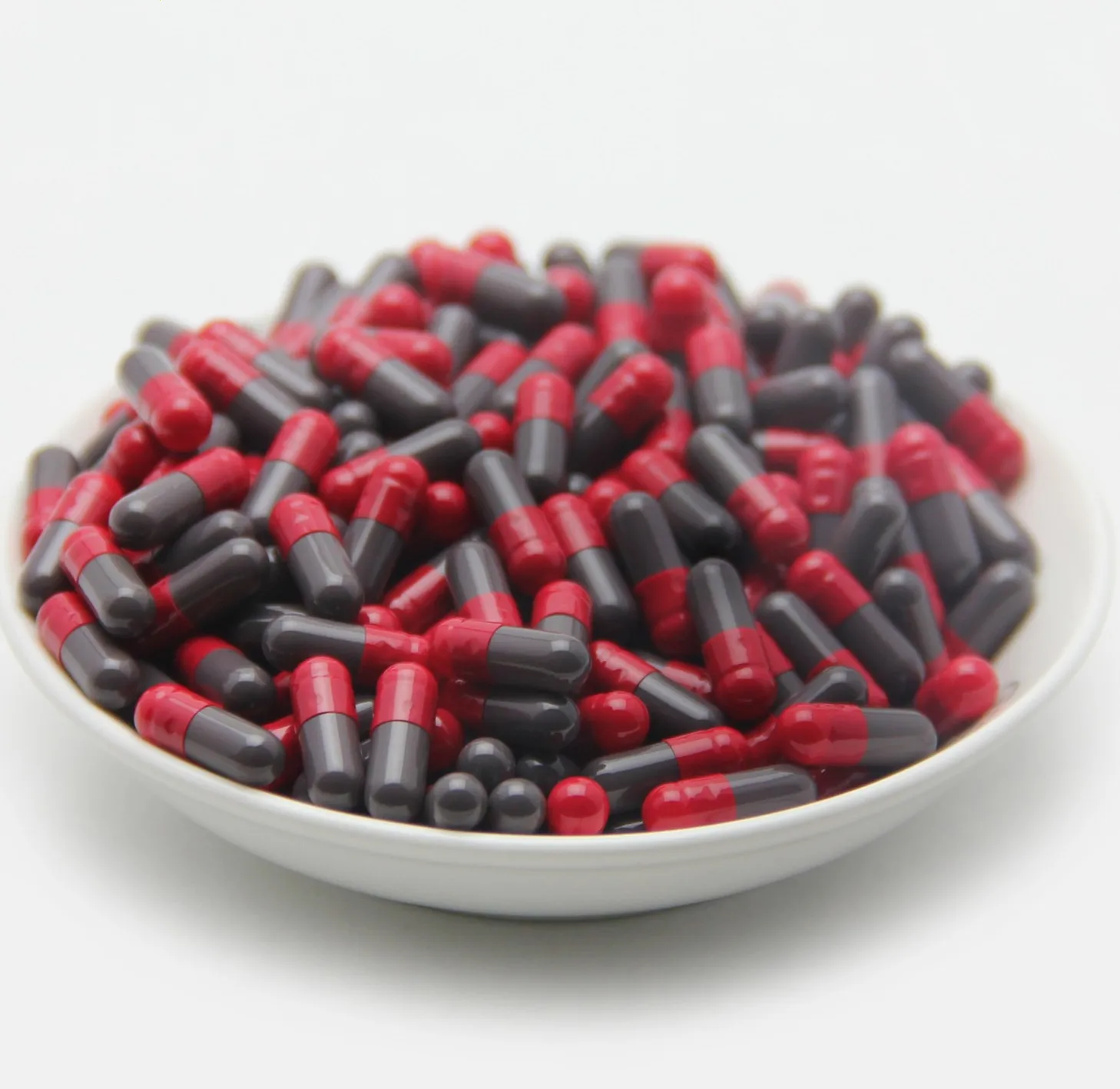 

3#empty capsules 10000pcs Red-Grey hard gelatin empty capsules 3# joined or seperated capsules available Packing bottle