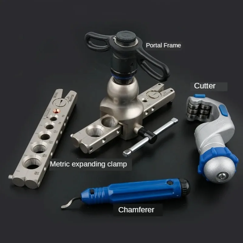 Eccentric Copper Tube Flaring Expander Tool Kit, Manual HVAC Air Conditioning Pipe Processing Tool Set