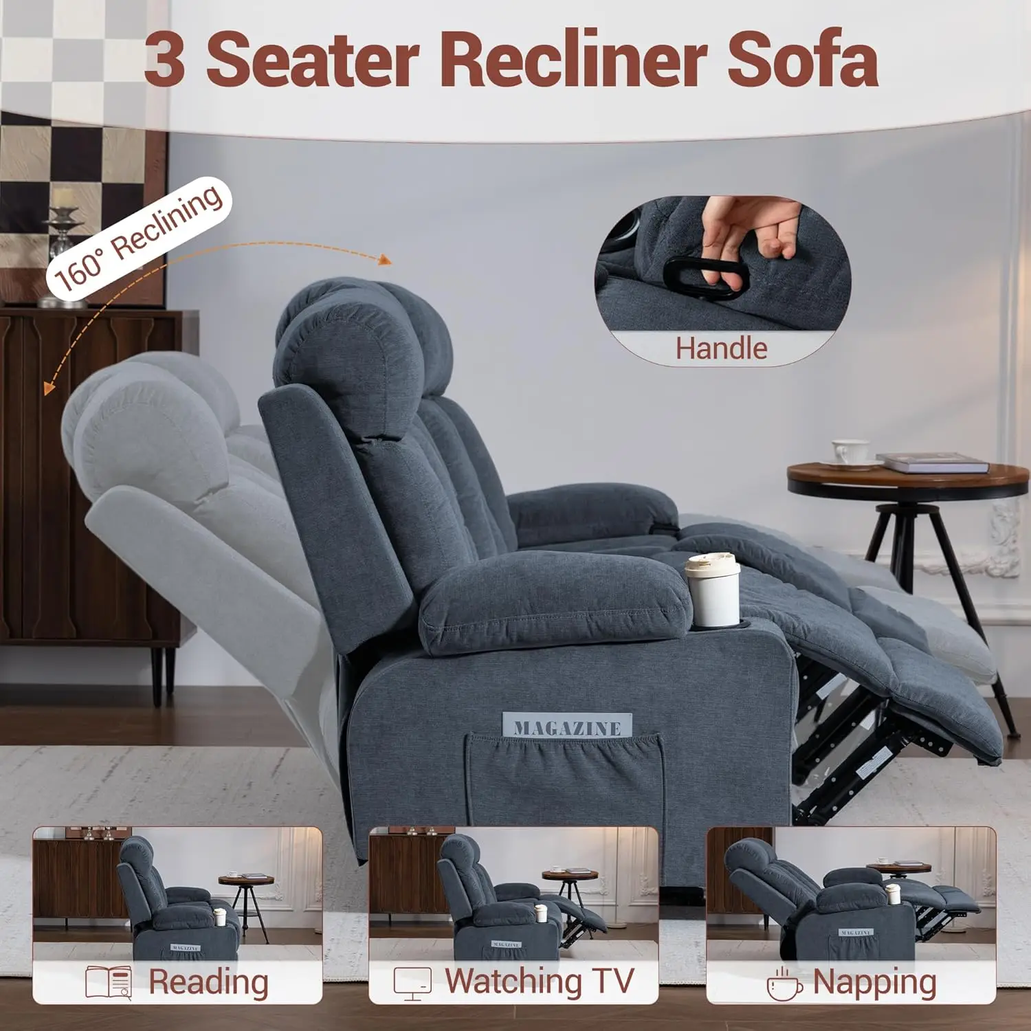 Thumbnail 4 - #9 Latest Reclining Sofa Couches Offers