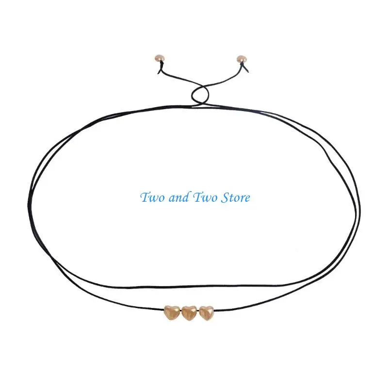 حزام خصر بقلادة على شكل قلب للفتيات من HX6F لمجوهرات الخصر للجسم للولائم