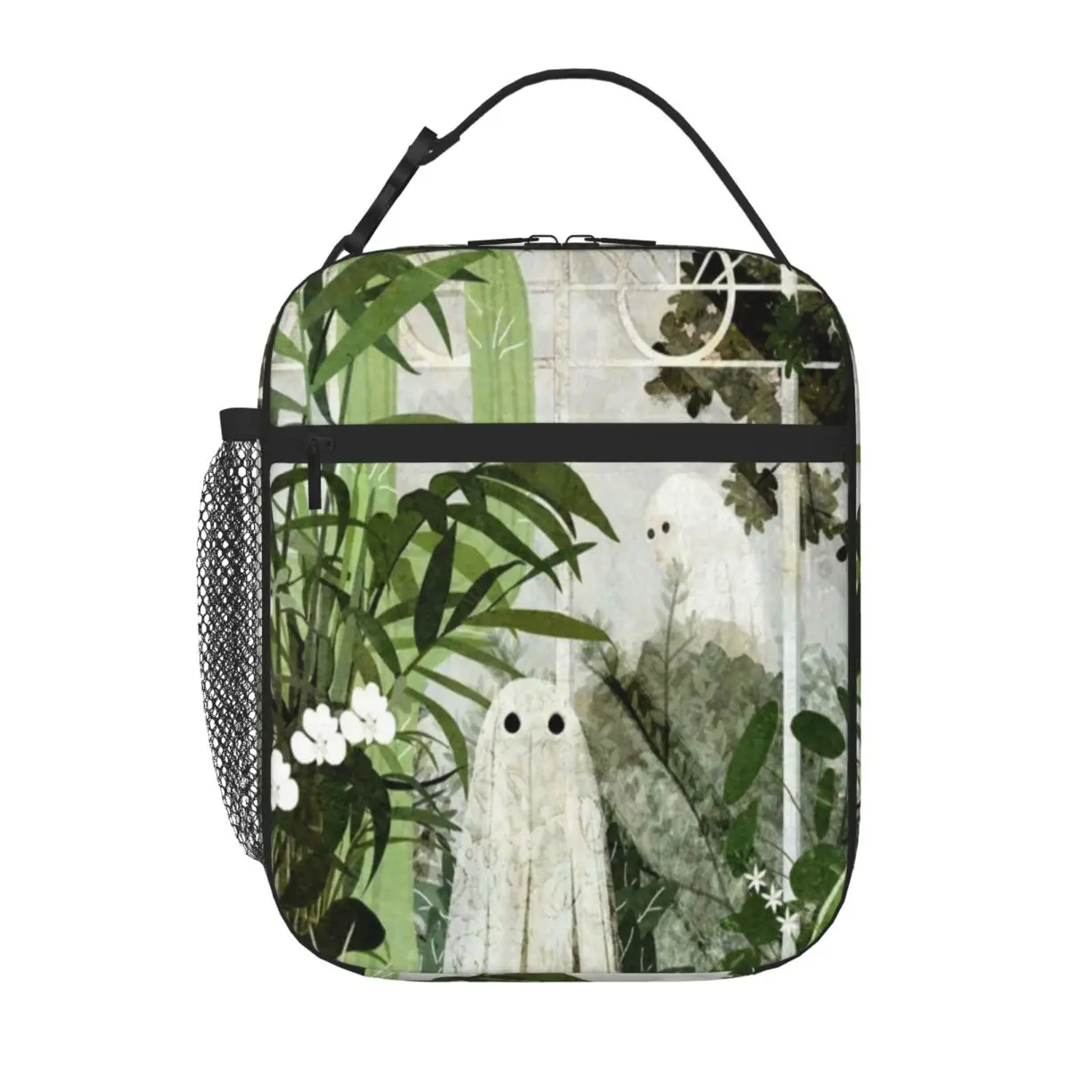 Hot Sale There S A Ghost In The Greenhouse Again Splicing Color Waterproof Lunch Bag Pet Snack Carry Lunch Handbag