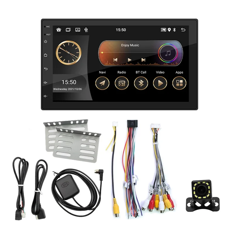 X46A_Double Din Stereo Carplay Android Auto,2+32G 7 Inch Touchscreen Radio