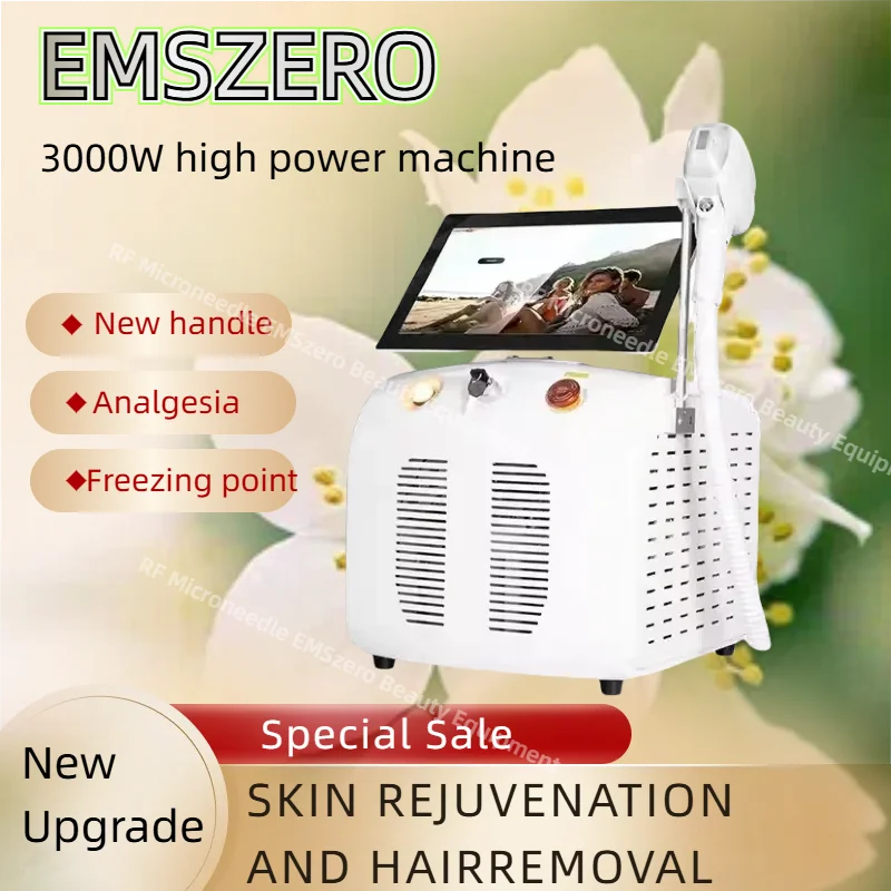 Professional Portable 3000W 808nm Semiconductor Laser Permanent Painless Whole-body Freezing Point Hair Removal Machine