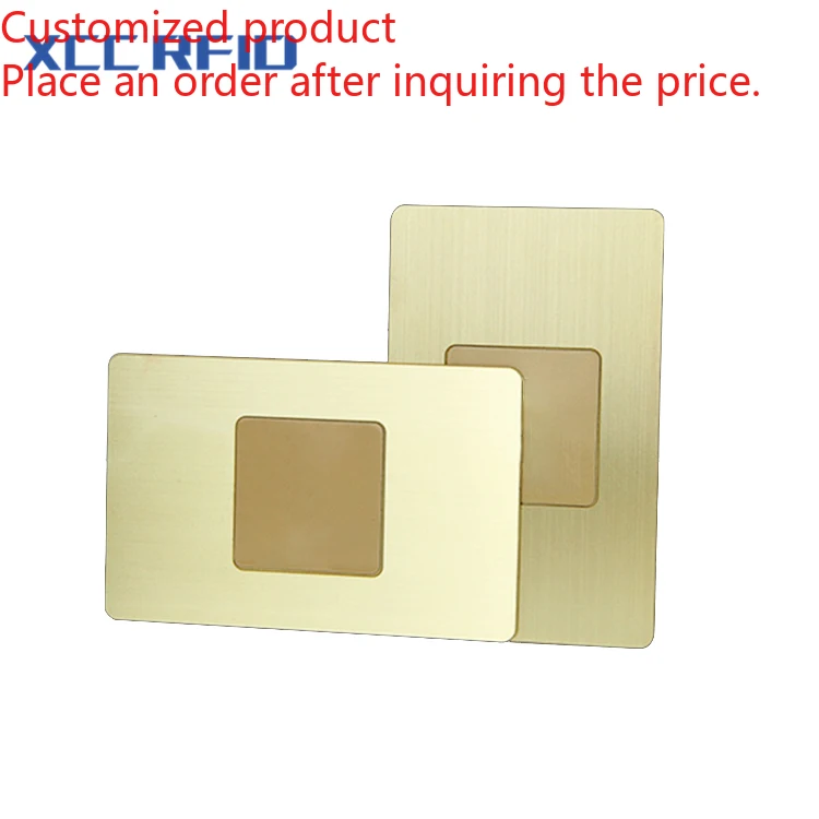Customized product Customized RFID Metal Business Cards NFC Interface PVC Waterproof Chip Blank Cards"