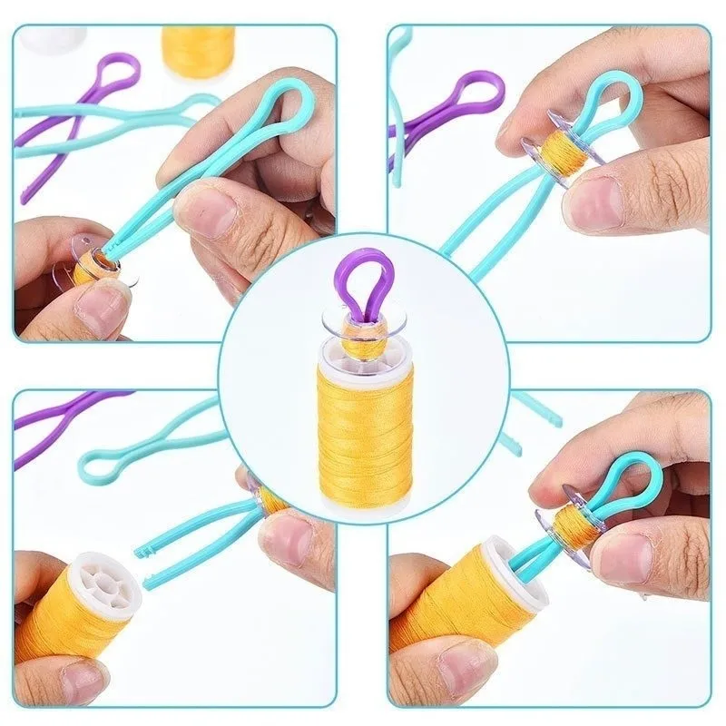 Random Color Assortment Bobbin Thread Clips, 88 pcs, Sewing Machine Bobbins, Multipurpose, Versatile, Practical