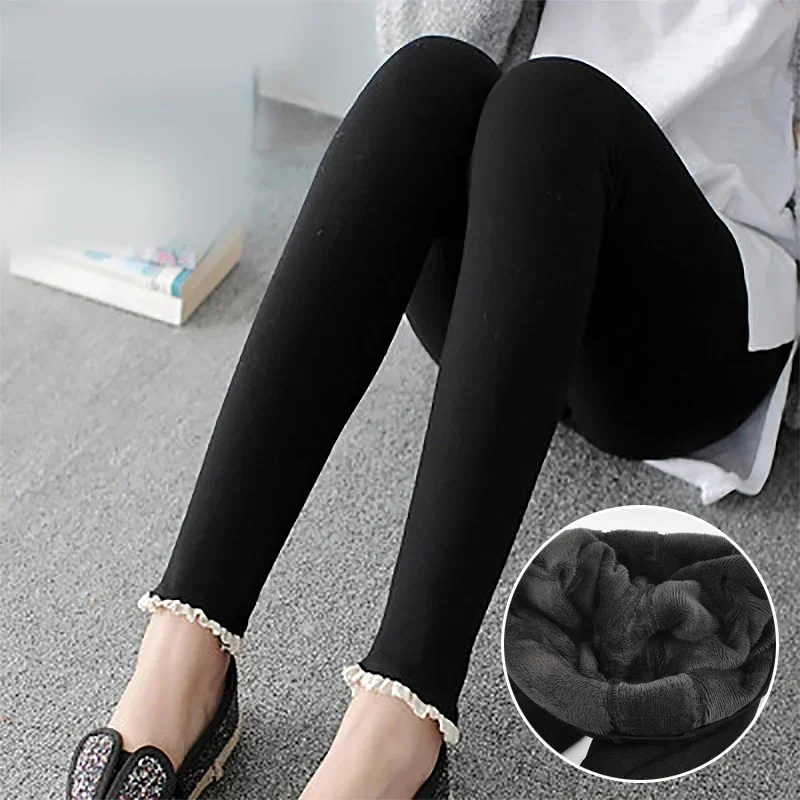 Autumn Winter Women\'s Clothing Maternity Clothes Pregnancy Leggings Thickened with Velvet Pregnant Women Trousers Warm Pants