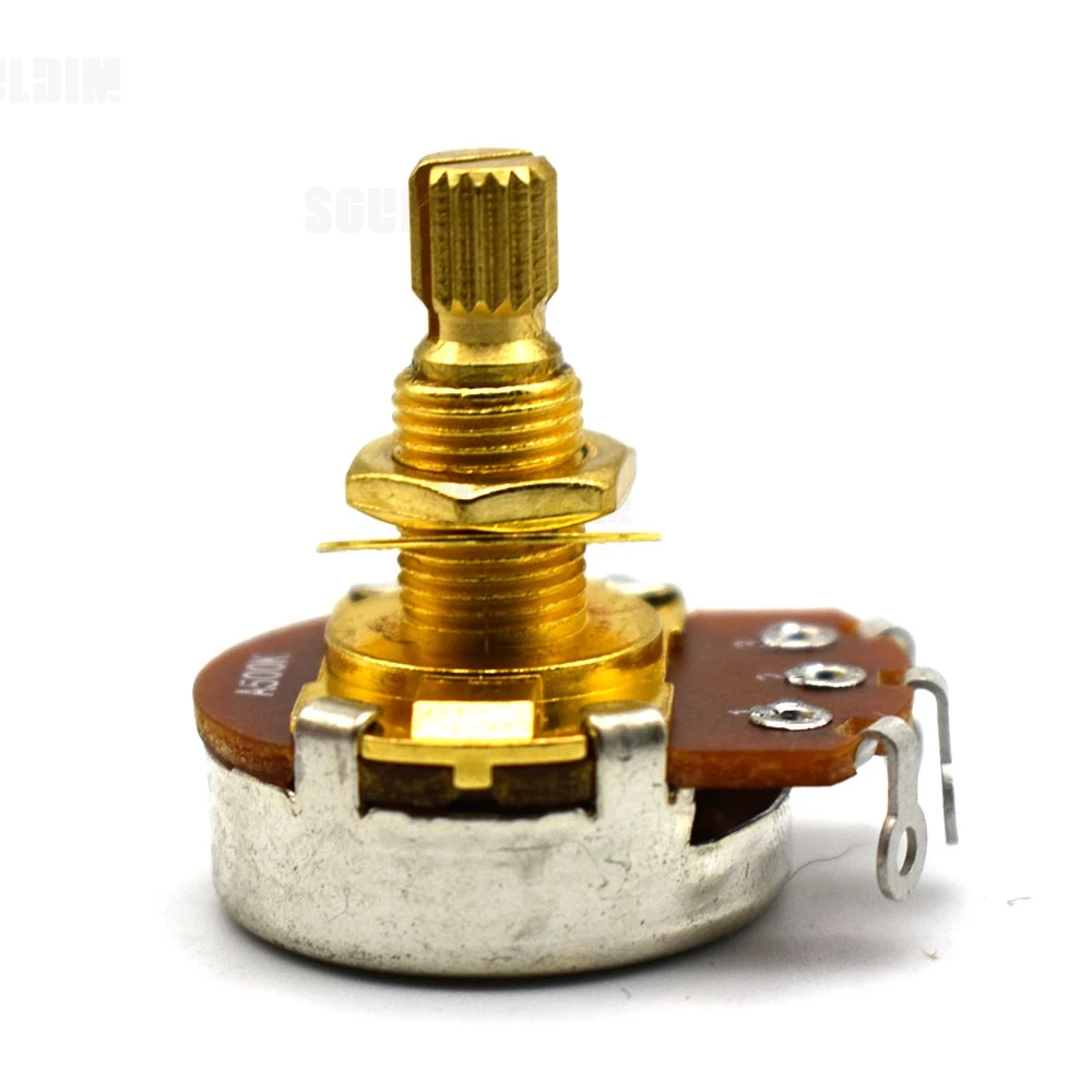 8Pcs 18MM Long Split Shaft Potentiometer 250K/500K Pot for Electric Guitar and Bass Tone Volume Parts