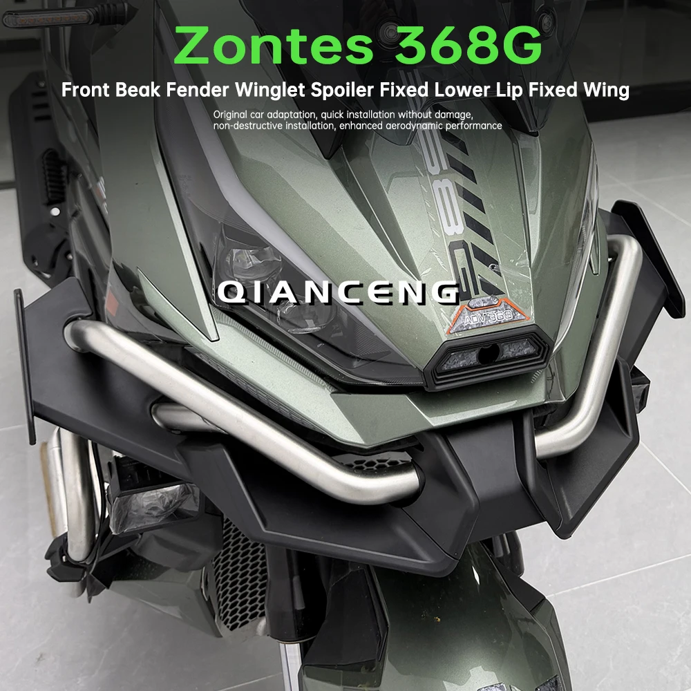 

New Motorcycle accessories Front lip spoiler wing fairing Downforce Front Aerodynamics FRONT BEAK FENDER For ZONTES 368G