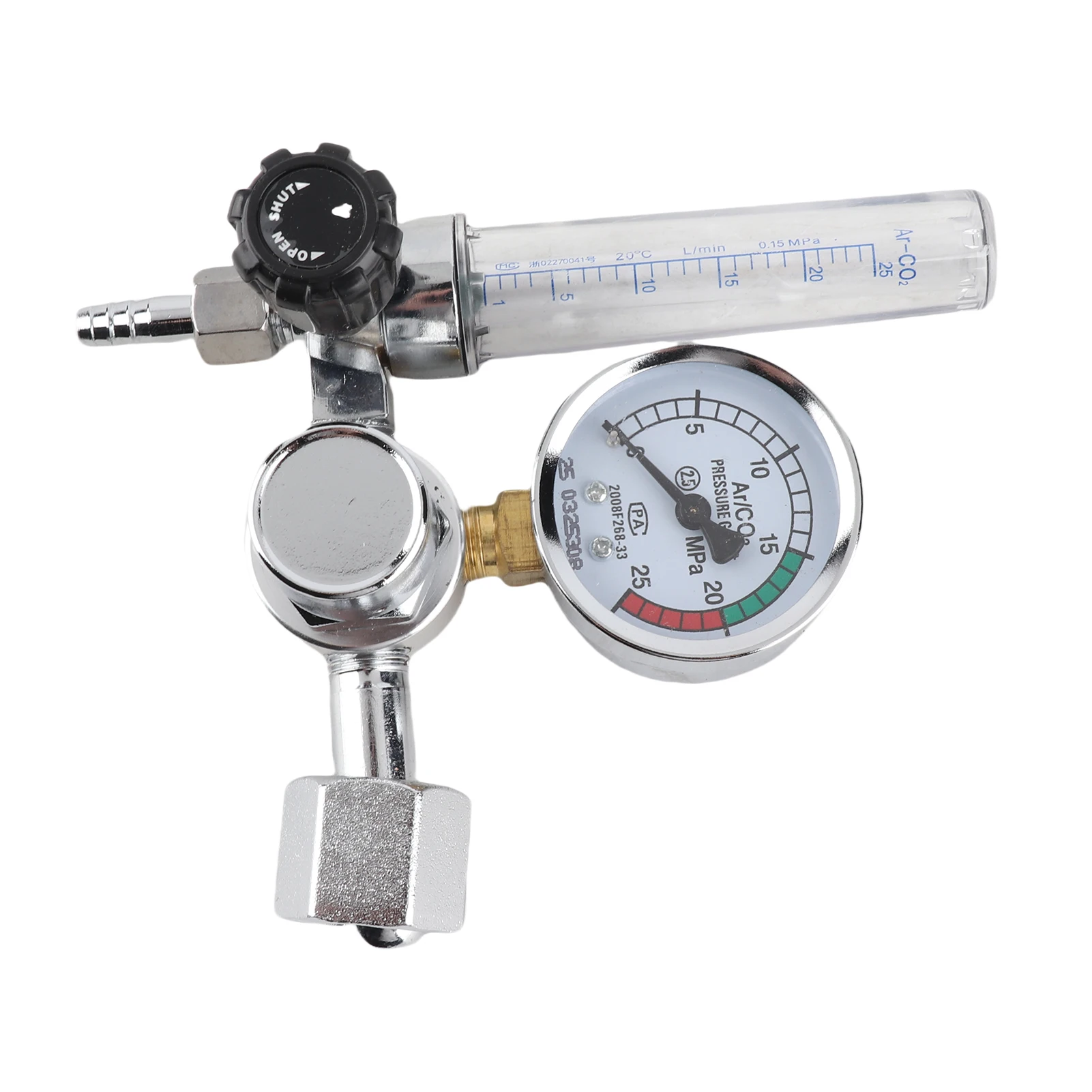 0-25Mpa Argon Regulator CO2 Mig Tig-Meter Gasregelaars Flowmeter Lassen Lasmeter Drukregelaar Meter Flowmeter