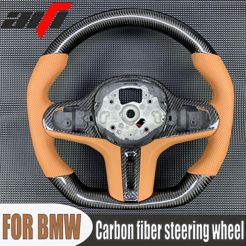 

Customized Carbon Fiber Steering Wheel for BMW X3 X3M X4 X4M F97 M5 F90 F98 G30 G32 G11 Perforated Leather