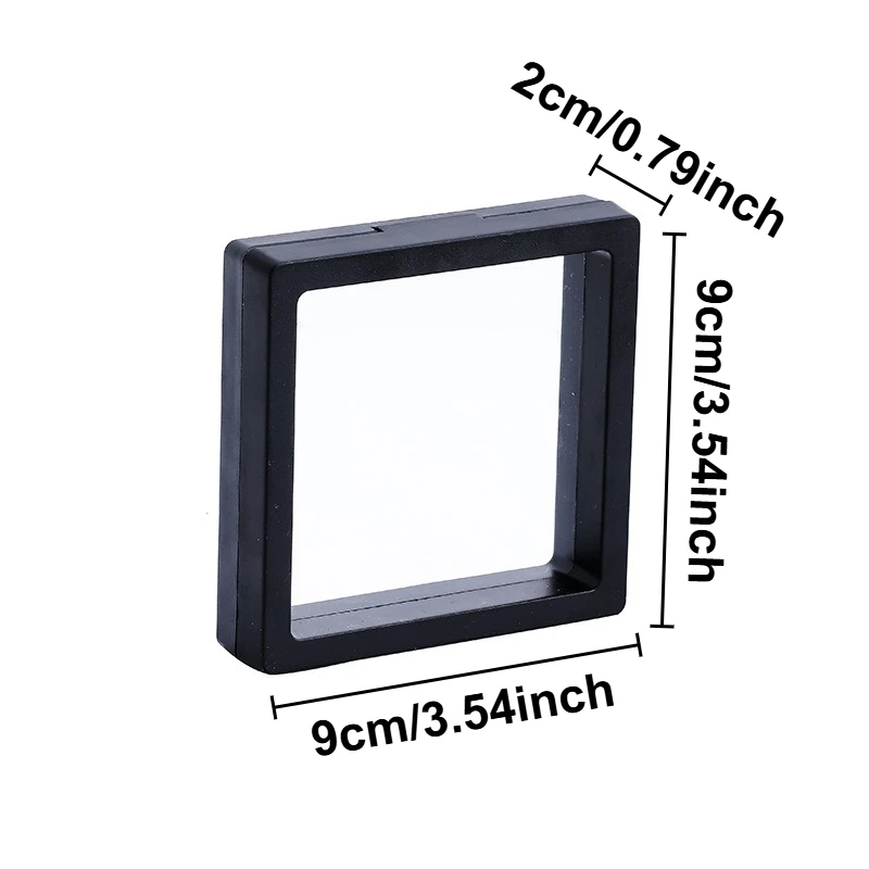 10PCS Multifunctional 3D Floating Jewelry Storage Box  Plastic Film Jewelry Packaging Box Jewelry Necklace Ring Collectible