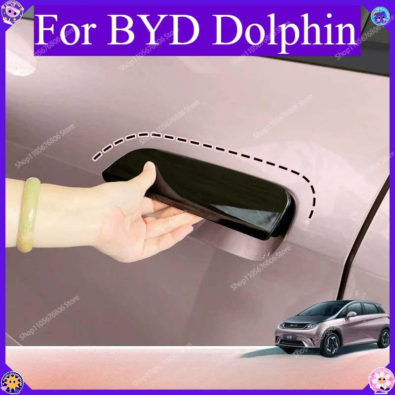 Exterior Door Handle Cover Trim Sticker For BYD Dolphin Car Modification Decoration Accessories