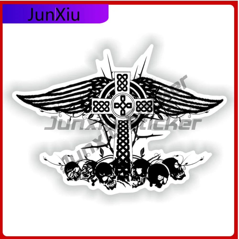 

Celtic Cross Irish Skeleton Sticker Vinyl Graphic Custom Decals Car Accessories And Decals Suv Adventure Motorcycle Laptop Ebike