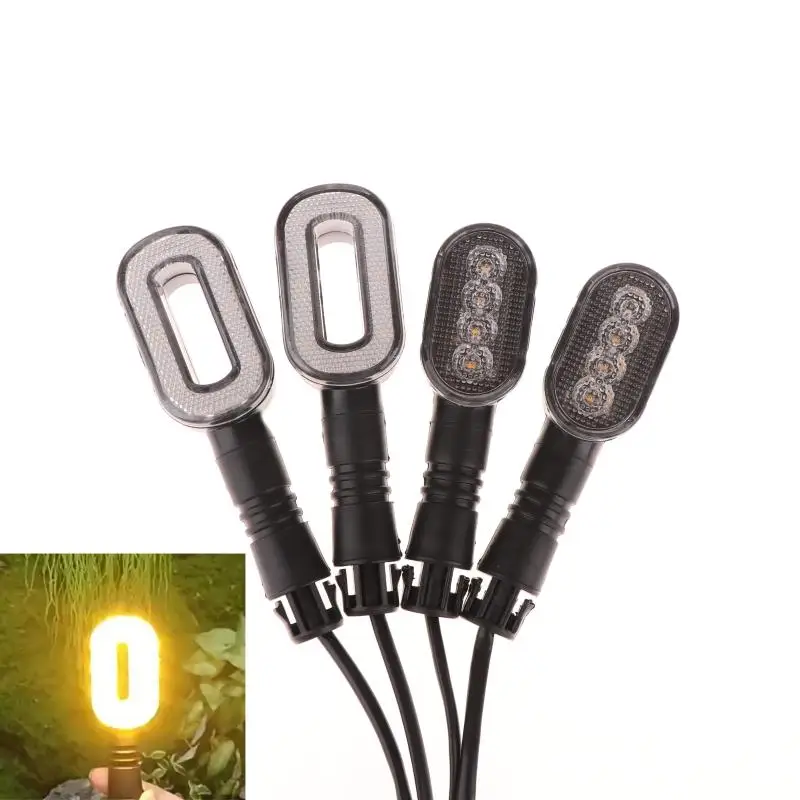 F】2PCS Bicycle Turn Signal Horn Taillight 36V/48V/60V/72V Bike Light Warning Lamp For Electric Throttle Motorcycle Scooter Parts