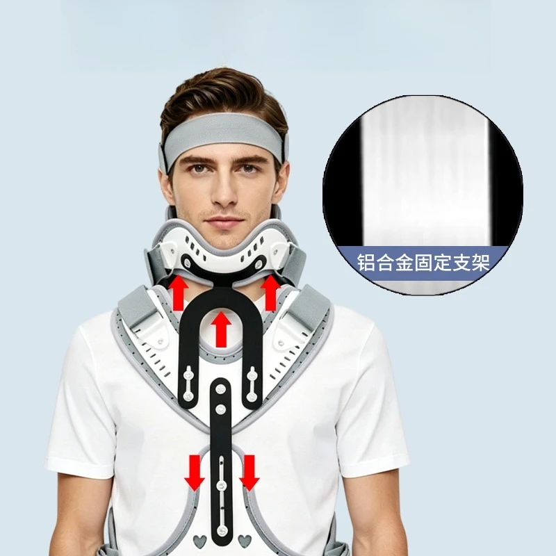 Adjustable Cervical Spine Orthosis, Neck Support Fixed Bracket for Cervical Fracture Postoperative Rehabilitation