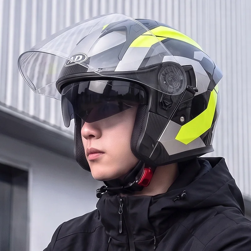 Factory Best Seller DOT Motorcycle Helmets Dual Visor Open Face Helmet Safety Riding Cotton Lined Comfortable Lining Helmet