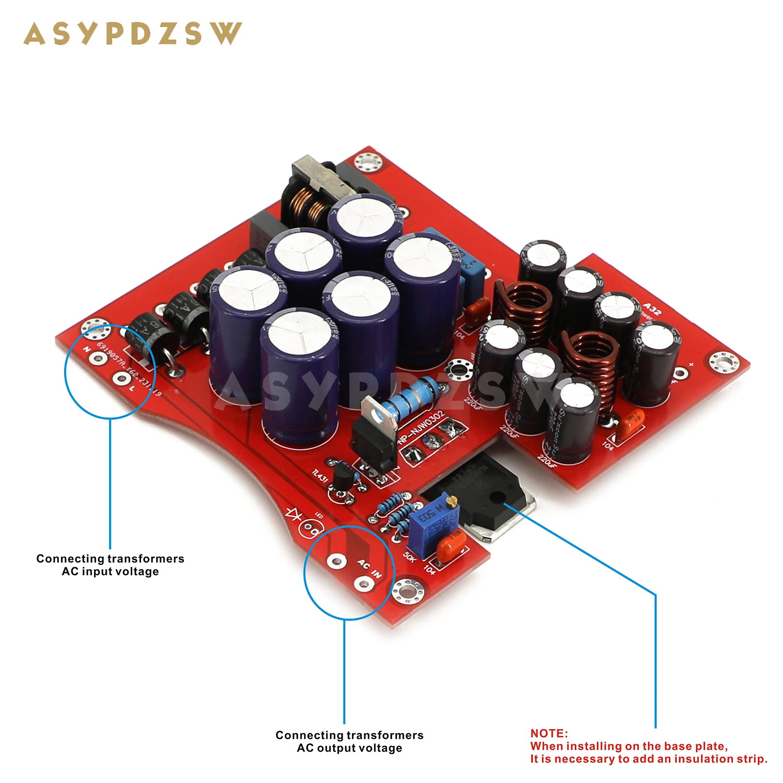 A32 HIFI Ultra-low noise Linear power supply DIY Kit/Finished board DC 5V--24V Optional