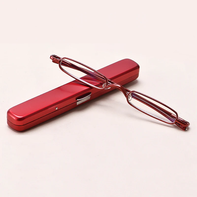 

Ultra-small and light metal reading glasses for men and women portable HD mini elderly reading mirror