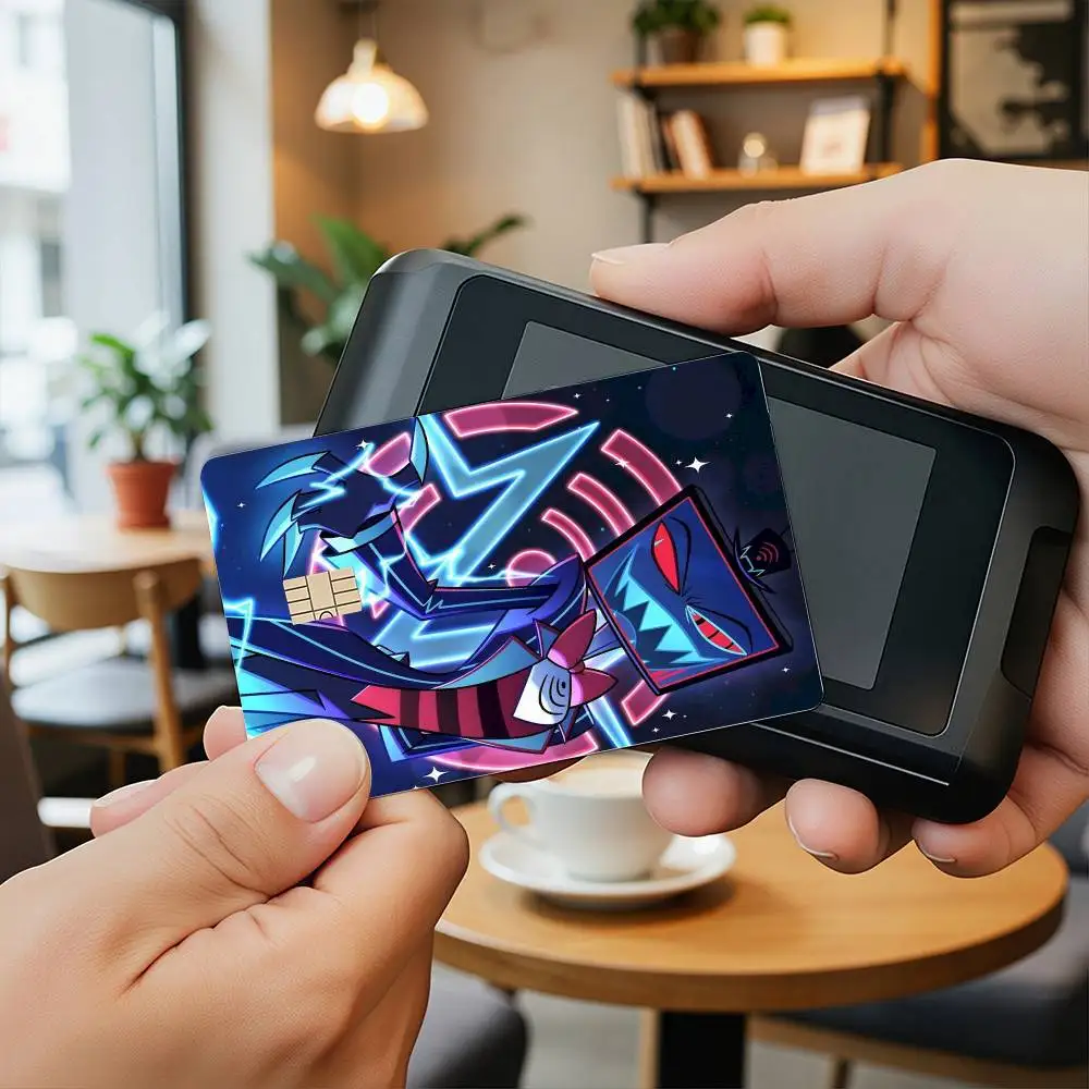 VOX Trust Us H-HazbinS  HD Credit Card Stickers Game Card Decal Small Chip Waterproof Sticker Gift Decor