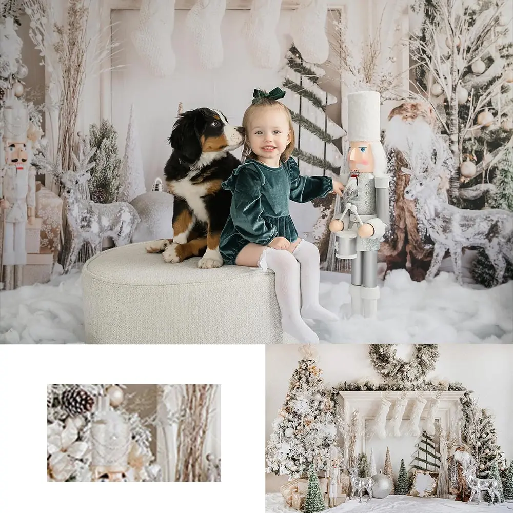 

Classic Christmas Photography Backdrop Kids Baby Adult Birthday Photocall Decors Winter Snowy Pregnant Woman Portrait Background