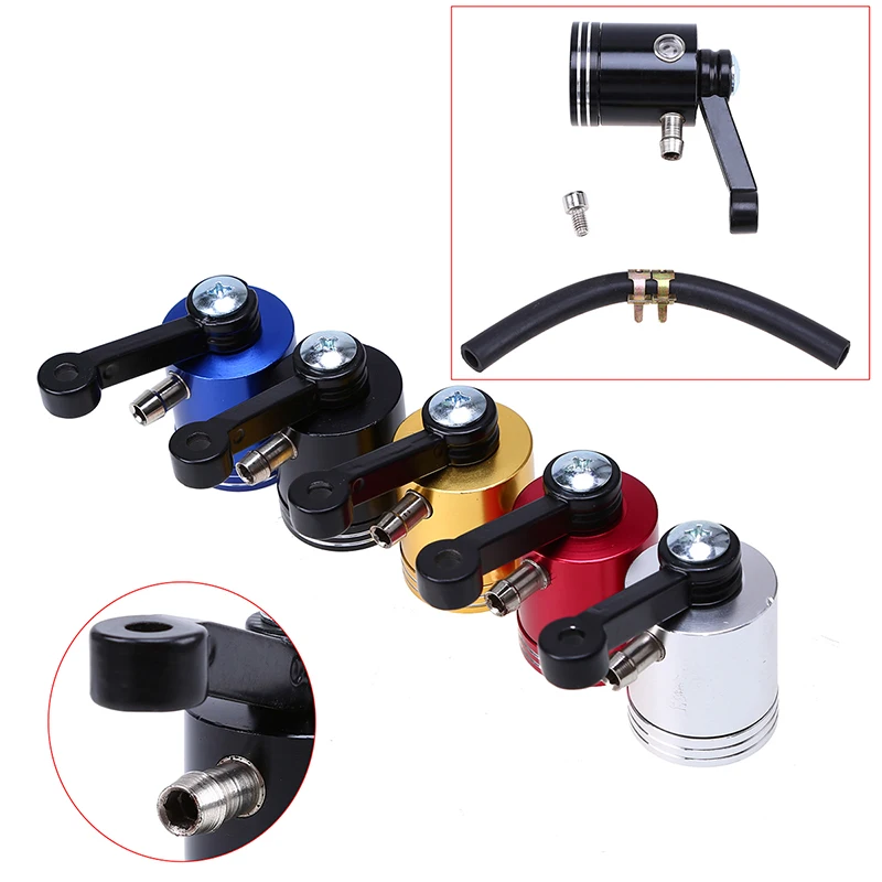 Universal Motorcycle Bike Brake Fluid Reservoir Oil Cup Tank CNC with Screw Fit Yamaha YZF R1 For Honda Suzuki Kawasaki R6 R6S