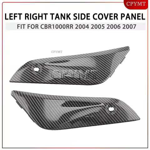 Carbon Fiber LOOK Fairing Motorcycle Left Right Tank Side Cover panel For Fit HONDA CBR1000RR 2004 2005 2006 2007