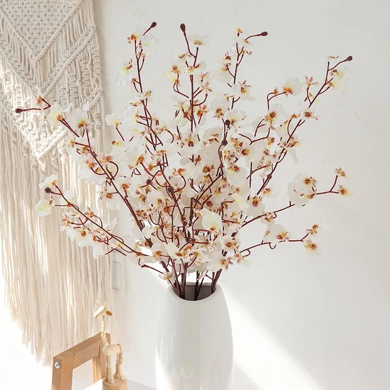 78cm 6 Fork Artificial Dancing Orchid Flower Wedding Home Decoration Fake Flower Style Home Decoration Oncidium Bouquet