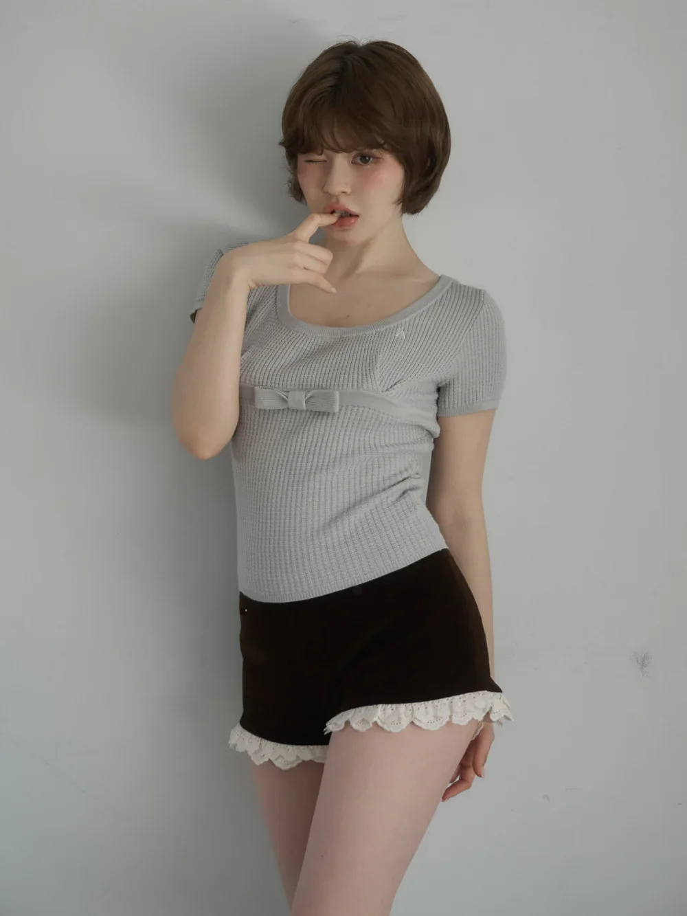 Spring and Summer New Japanese Sweet High-waisted Lace Splicing Shorts Women's Fashion Pure Desire Elegant Spice Girls Shorts