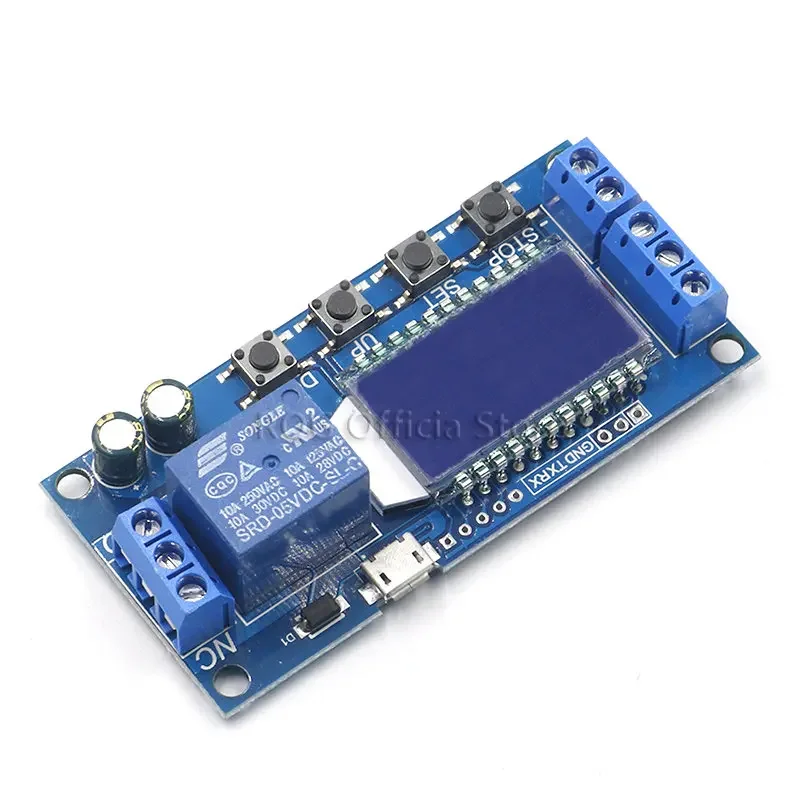 6-30V Micro USB Digital LCD Display Time Delay Relay Module Control Timer Switch Trigger Cycle Module XY-LJ02