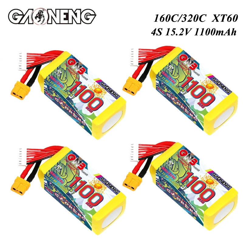 Max 320C GNB 6S 22.8V 1100mAh HV LiPo Battery With XT60 Plug for FPV Racing Drone Quadcopter Helicopter Airplane Parts Hoppy