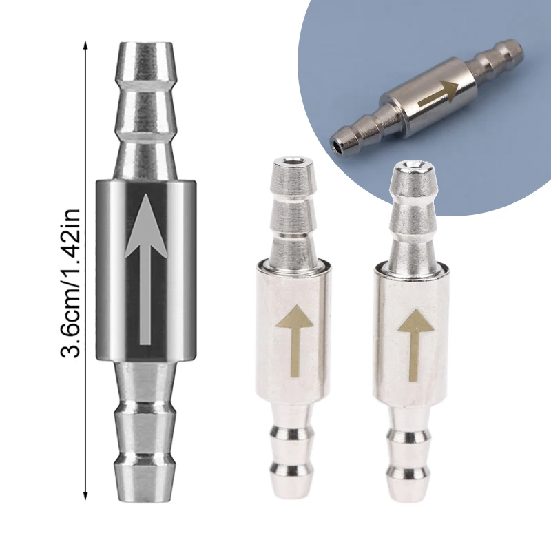 

1pc Aquarium CO2 Check Valve Stainless Steel Carbon Dioxide Diffuser Anti Return Water Gas Equipment Fish Tank Accessories